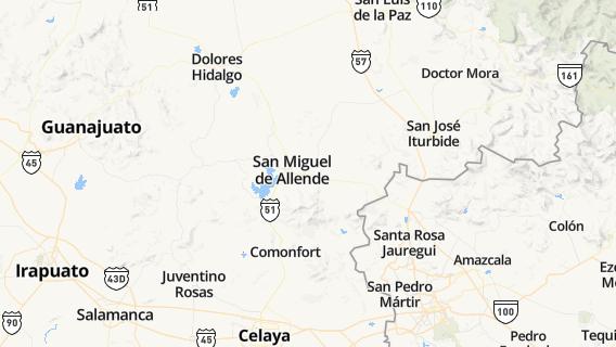 mapa de la ciudad de San Miguel de Allende