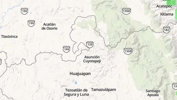 mapa de la ciudad de San Miguel Ixitlan