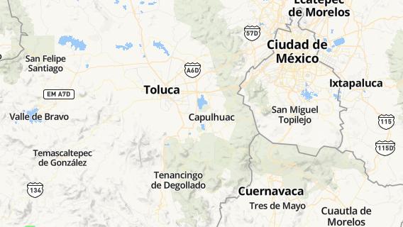 mapa de la ciudad de San Miguel Totocuitlapilco