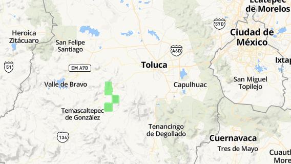 mapa de la ciudad de Santa Cruz Cuauhtenco