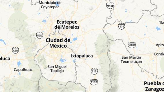 mapa de la ciudad de Santa Maria Chimalhuacan