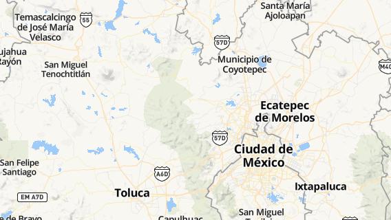 mapa de la ciudad de Santa Maria Magdalena Cahuacan