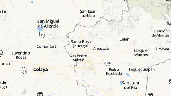 mapa de la ciudad de Santa Rosa Jauregui