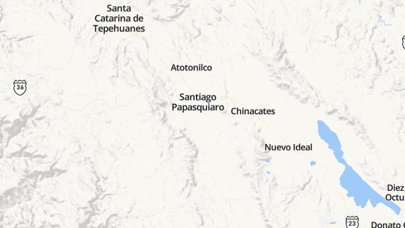 mapa de la ciudad de Santiago Papasquiaro
