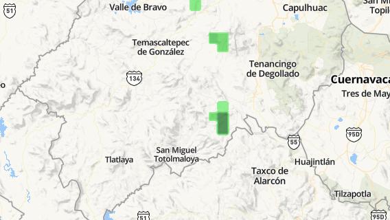 mapa de la ciudad de Sultepec de Pedro Ascencio de Alquisiras