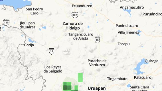 mapa de la ciudad de Tangancicuaro de Arista