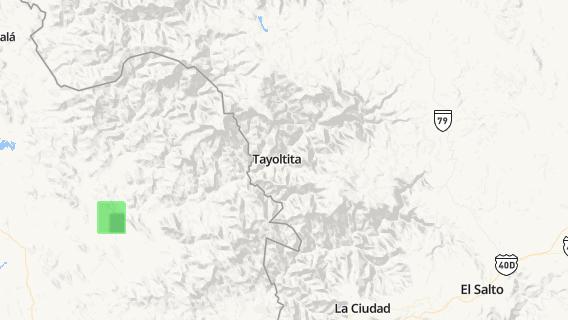 mapa de la ciudad de Tayoltita
