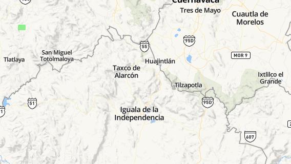 mapa de la ciudad de Tehuilotepec