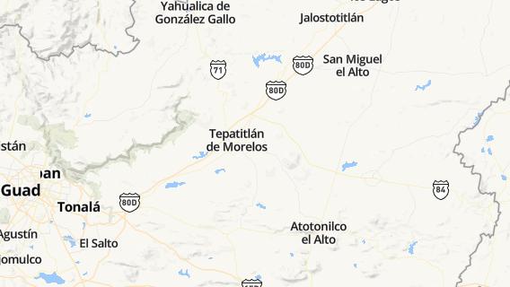 mapa de la ciudad de Tepatitlan de Morelos