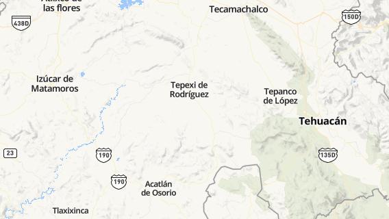 mapa de la ciudad de Tepexi de Rodriguez