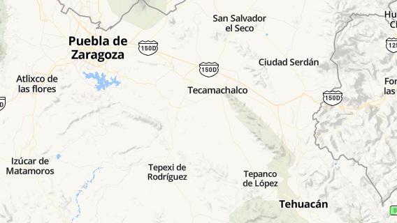 mapa de la ciudad de Tepeyahualco