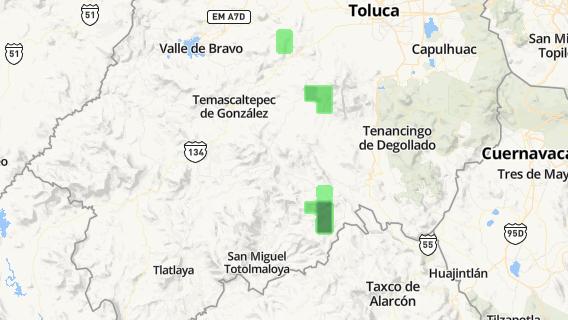 mapa de la ciudad de Texcaltitlan