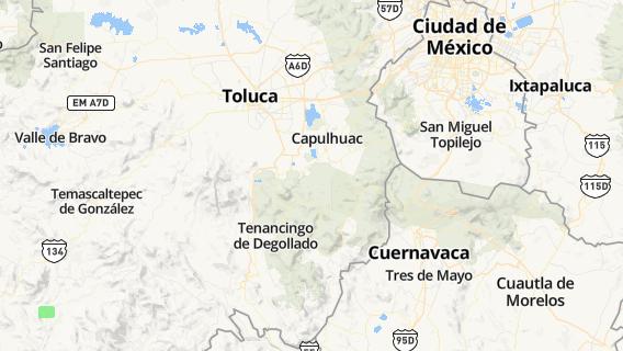 mapa de la ciudad de Texcalyacac