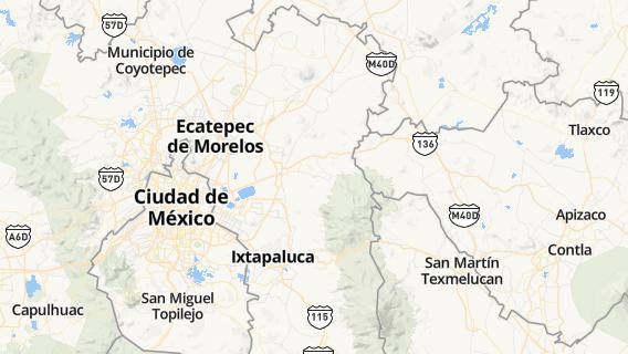 mapa de la ciudad de Texcoco