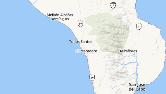mapa de la ciudad de Todos Santos