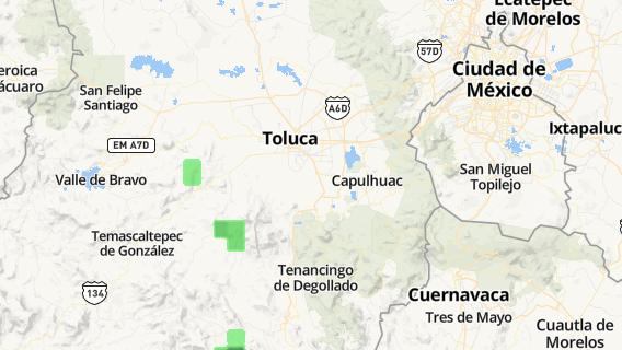mapa de la ciudad de Toluca