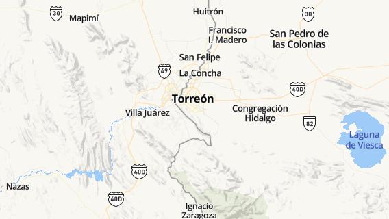mapa de la ciudad de Torreon