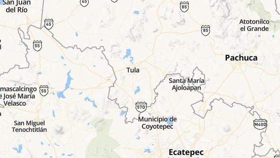mapa de la ciudad de Tula de Allende