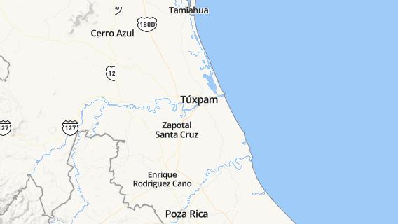 mapa de la ciudad de Tuxpam de Rodriguez Cano