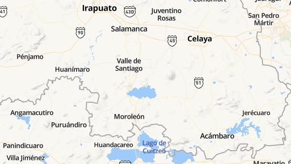 mapa de la ciudad de Valle de Santiago
