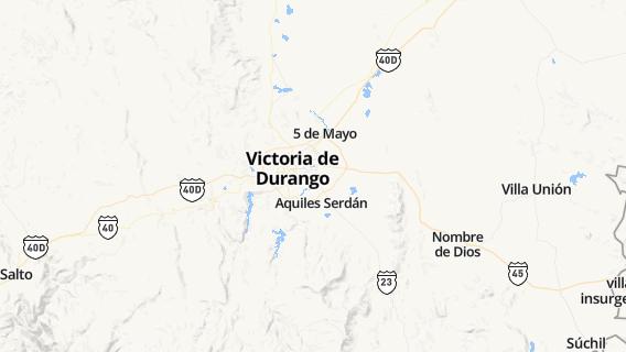 mapa de la ciudad de Victoria de Durango