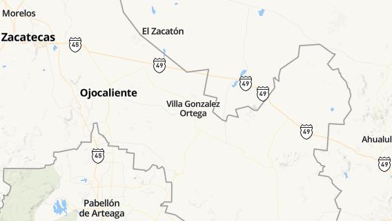 mapa de la ciudad de Villa Gonzalez Ortega