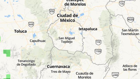 mapa de la ciudad de Xochimilco