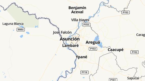 mapa de la ciudad de Asuncion