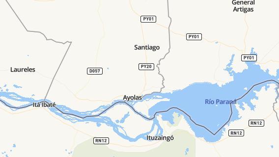 mapa de la ciudad de Juan de Ayolas