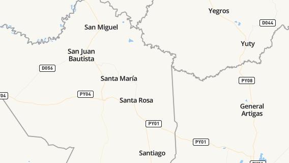 mapa de la ciudad de Santa Rosa Misiones