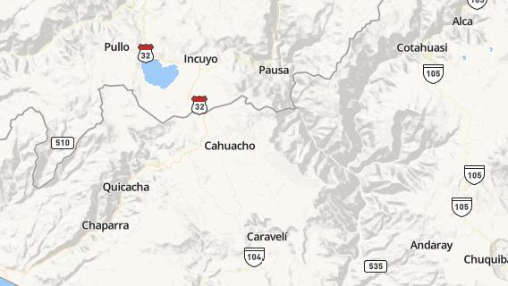 mapa de la ciudad de Cahuacho