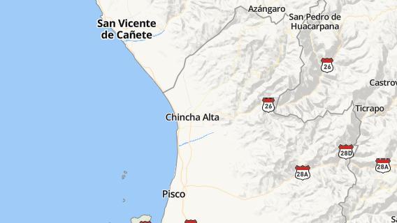 mapa de la ciudad de Chincha Baja