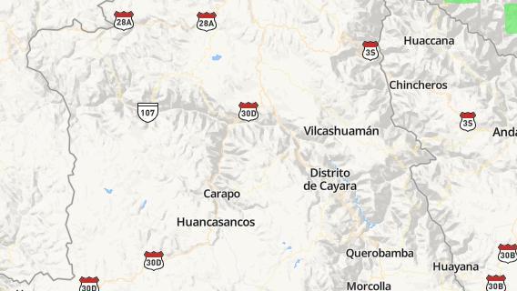 mapa de la ciudad de Huamanquiquia