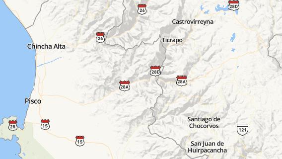 mapa de la ciudad de Huancano