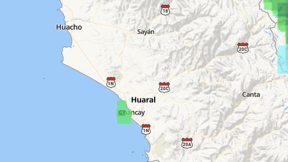 mapa de la ciudad de Huaral