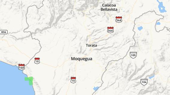 mapa de la ciudad de Moquegua