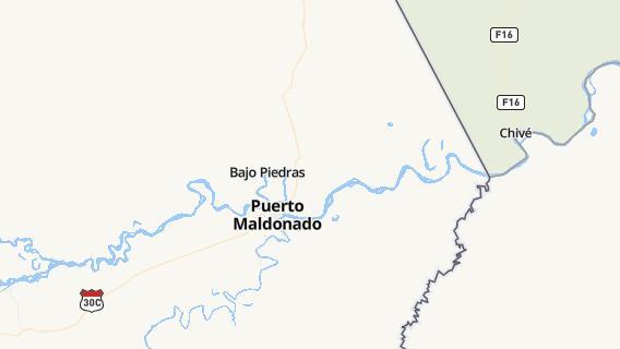 mapa de la ciudad de Puerto Maldonado