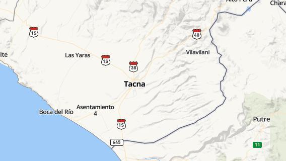 mapa de la ciudad de Tacna