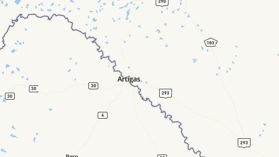 mapa de la ciudad de Artigas