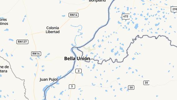 mapa de la ciudad de Bella Union