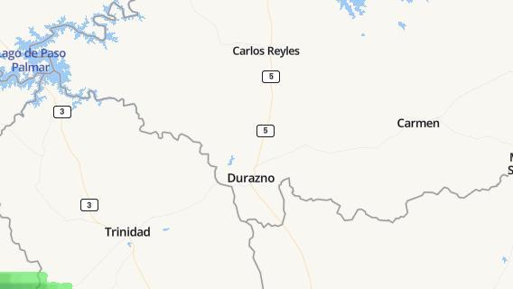 mapa de la ciudad de Durazno