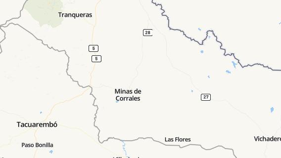 mapa de la ciudad de Minas de Corrales