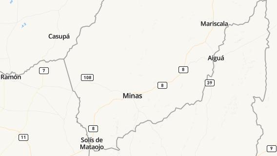 mapa de la ciudad de Minas