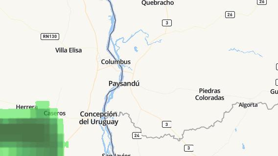 mapa de la ciudad de Paysandu