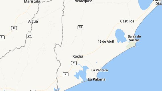 mapa de la ciudad de Rocha