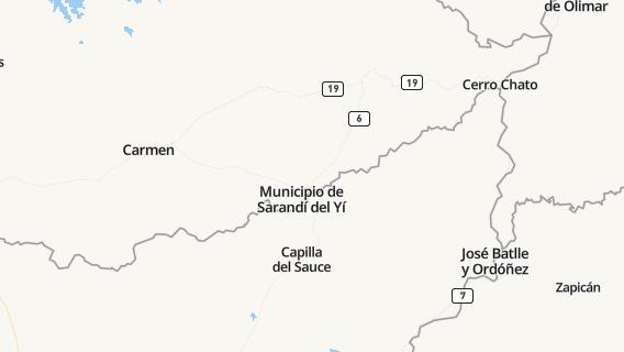 mapa de la ciudad de Sarandi del Yi