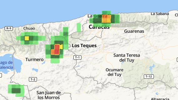 mapa de la ciudad de Los Teques