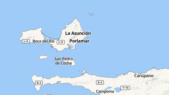 mapa de la ciudad de Porlamar
